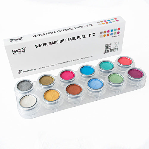 Grimas Pearl-Water Make-up-Palette mit 12 Farben