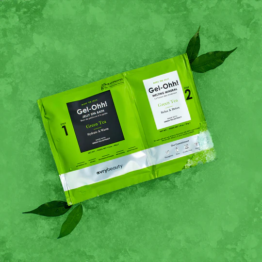 AVRYBEAUTY Gel-Ohh! Jelly Spa Bath - Green Tea – Belebendes Jelly-Fußbad mit grünem Tee – antioxidativ, beruhigend & hautglättend, 100gr., 1
