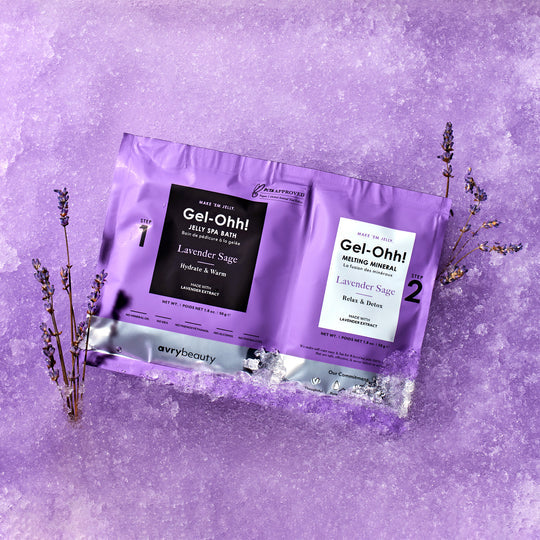 AVRYBEAUTY Gel-Ohh! Jelly Spa Bath - Lavender Sage – Lavender Sage Entspannendes Jelly-Fußbad mit Lavendel & Salbei – für Ruhe, Ausgleich und glatte Haut, 100gr., 1