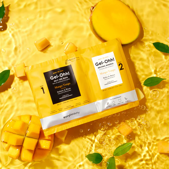 AVRYBEAUTY Gel-Ohh! Jelly Spa Bath - Mango Tango – Fruchtiges Jelly-Fußbad mit Mango-Extrakt – glättend, regenerierend und antioxidativ, 100gr., 1