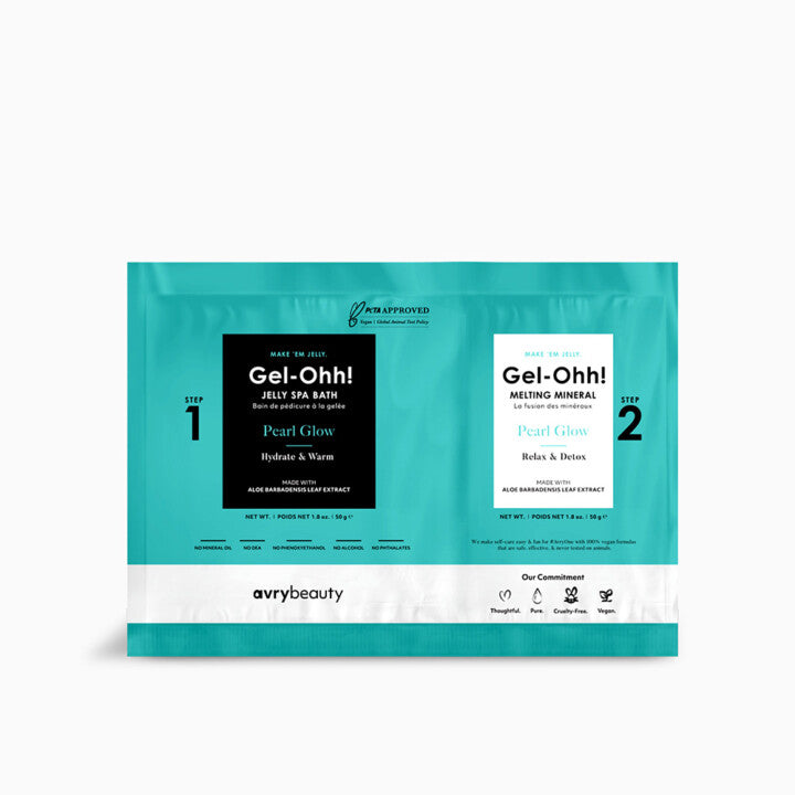AVRYBEAUTY Gel-Ohh! Jelly Spa Bath - Pearl Glow – Gel-Ohh! Jelly Spa Bath – Pearl Glow Luxuriöses Jelly-Fußbad mit Aloe Vera und Perlenextrakt – regenerierend und feuchtigkeitsspendend, 100gr.