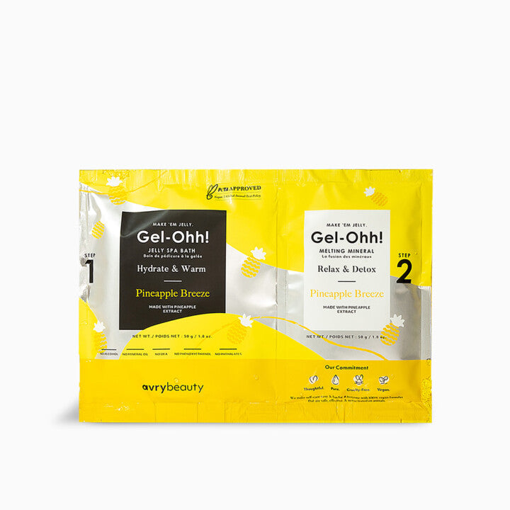 AVRYBEAUTY Gel-Ohh! Jelly Spa Bath - Pineapple Breeze – Erfrischendes Jelly-Fußbad mit Ananas-Extrakt – glättend, aufhellend und Anti-Aging, 100gr.