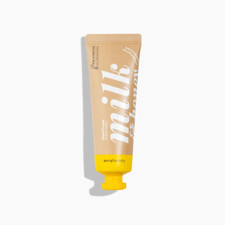AVRYBEAUTY Handcreme – Milk & Honey – Angereichert mit natürlichen Extrakten aus Milch und Honig, versorgt sie trockene und beanspruchte Haut mit intensiver Feuchtigkeit, 45ml