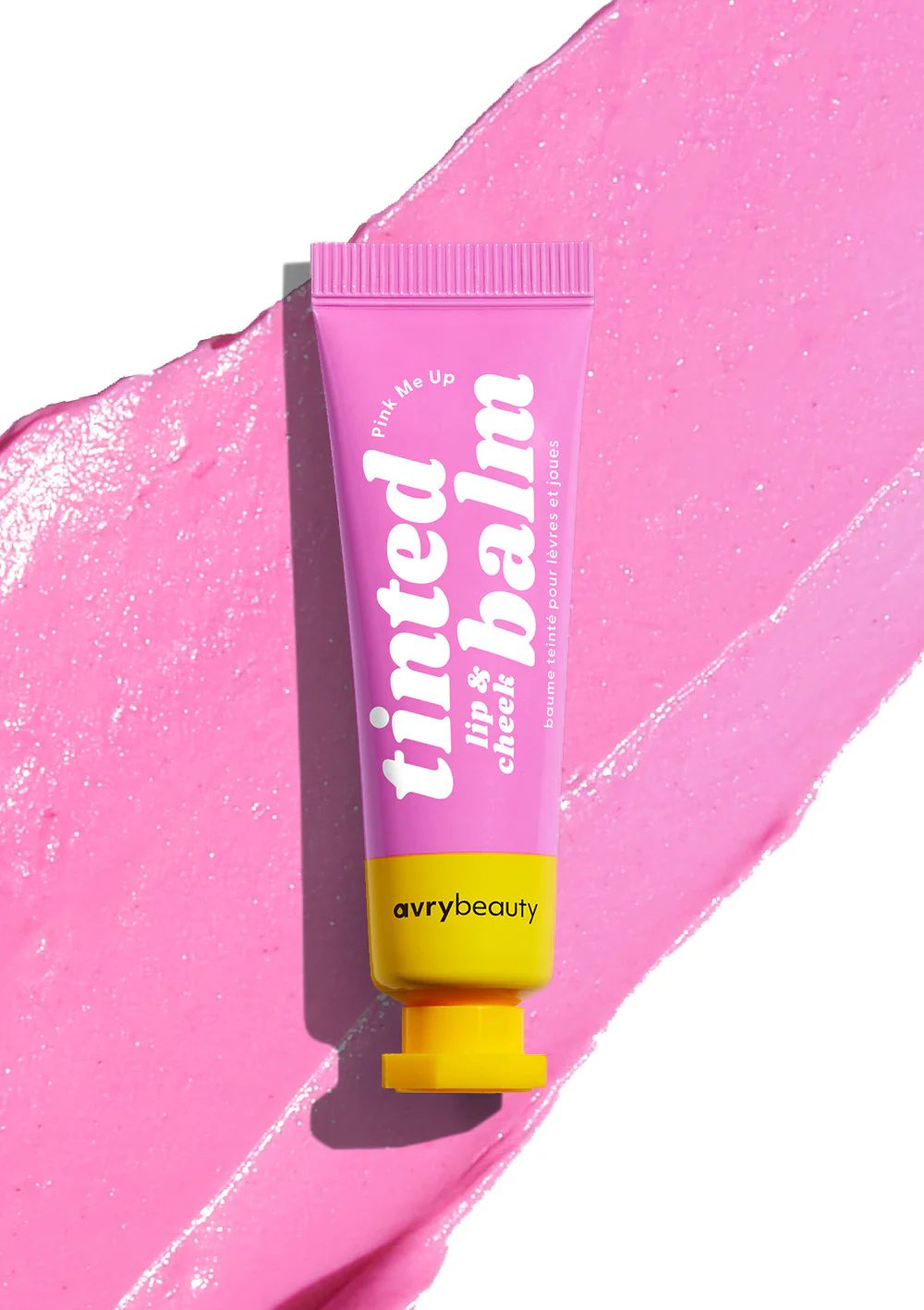 AVRYBEAUTY Lip & Cheek Tinted Balm - Pink Me Up – Der strahlend rosafarbene Ton verleiht deiner Haut einen verspielten, lebendigen Touch, der sofort Frische ins Gesicht zaubert, 10ml, Farbbeispiel