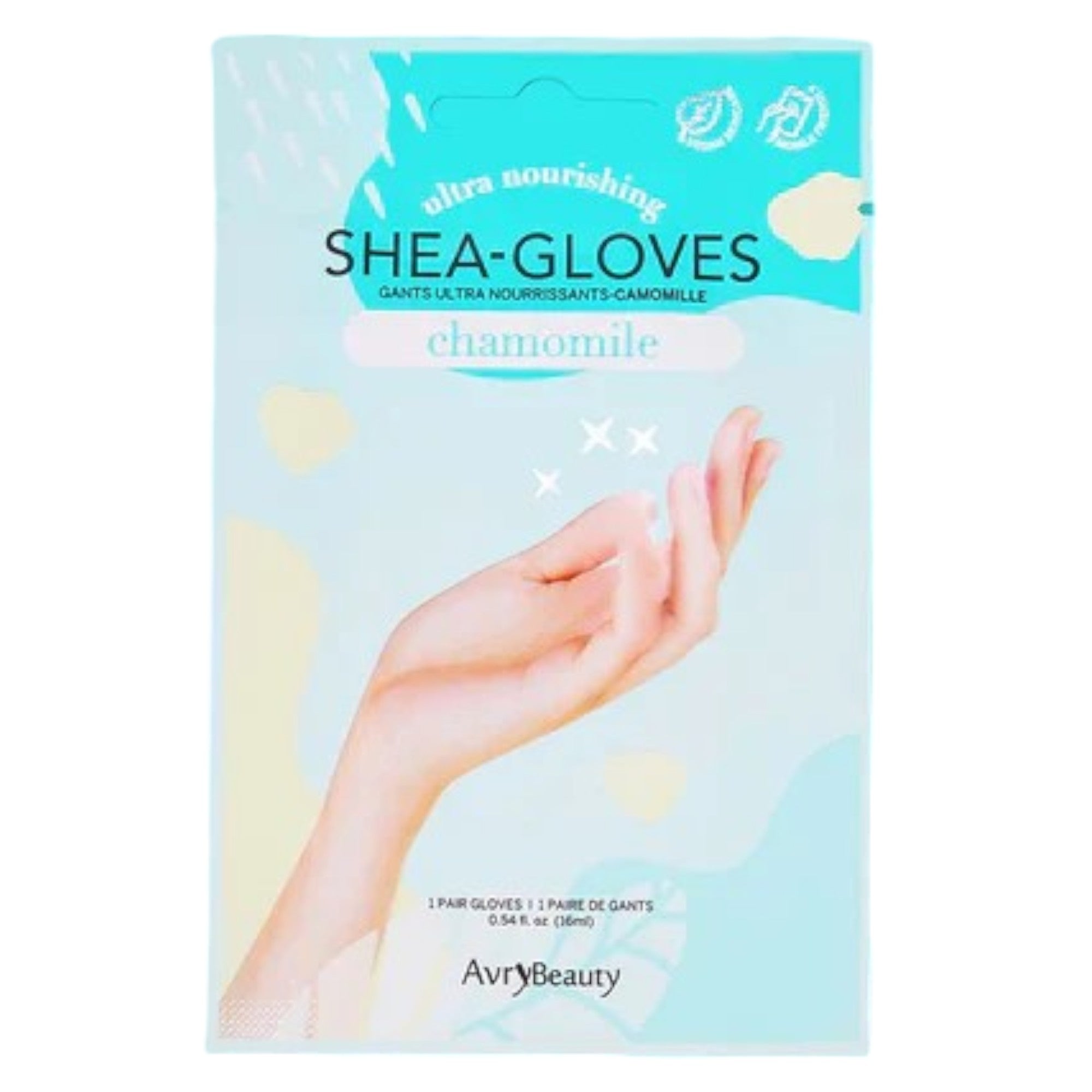 AVRYBEAUTY Ultra Nourishing SHEA-GLOVES Chamomile – Beruhigende Feuchtigkeitspflege für samtweiche Hände – ganz nebenbei, 1 Paar, Packung
