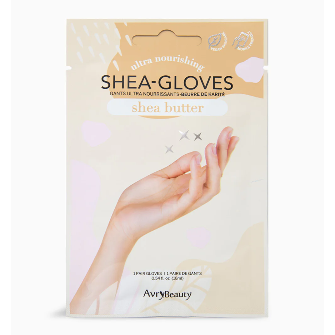 AVRYBEAUTY Ultra Nourishing SHEA-GLOVES Shea Butter – Regenerierende Anti-Aging-Handpflege mit Shea-Butter – für geschützte, jugendlich glatte Haut, 1 Paar, Packung