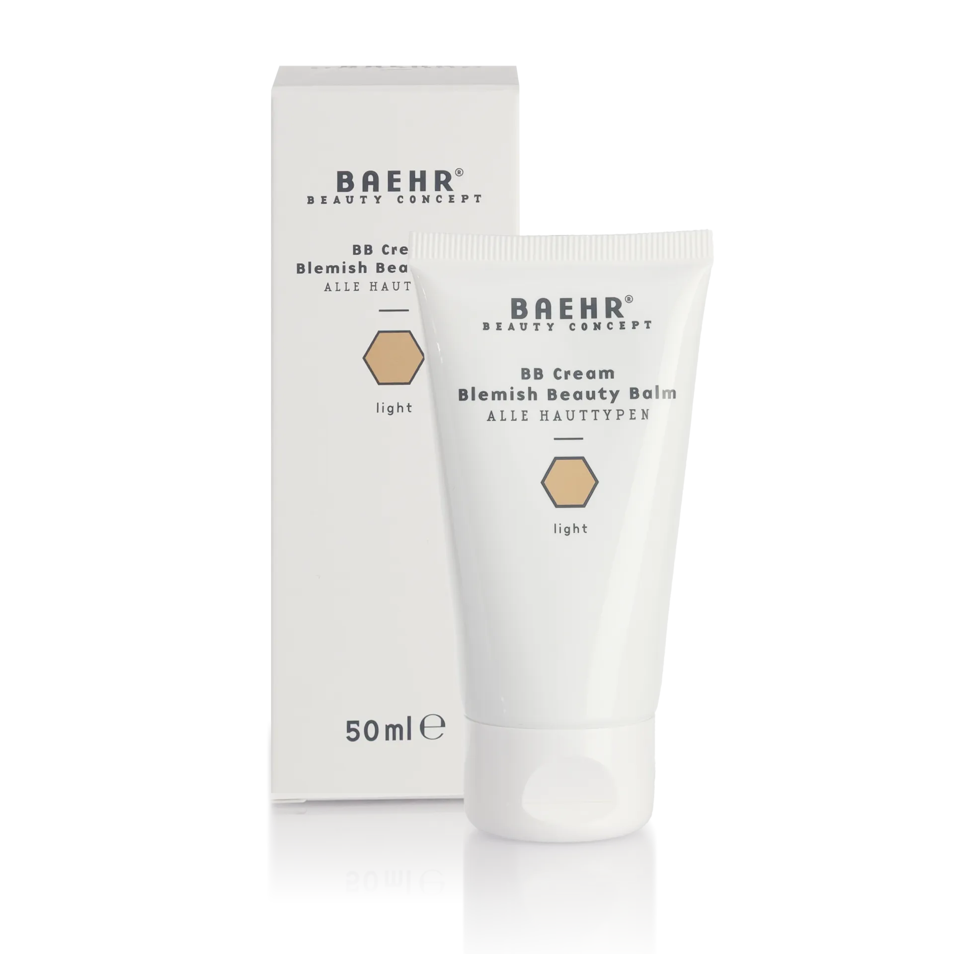 BAEHR BB Cream Blemish Beauty Balm light – getönte Tagescreme, 50ml, Tube und Umkarton