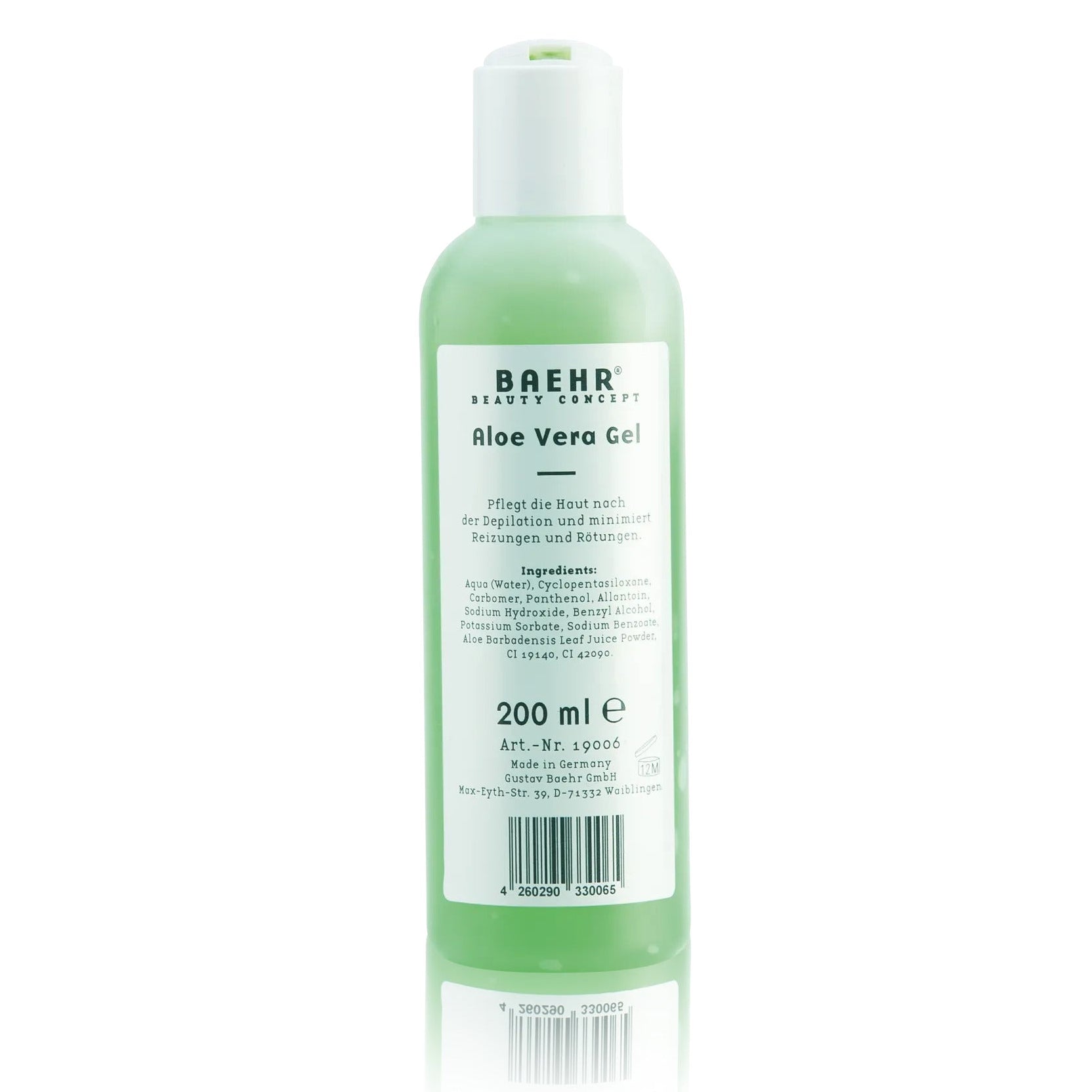 BAEHR beauty concept Aloe Vera Gel, 200ml, Flasche offen