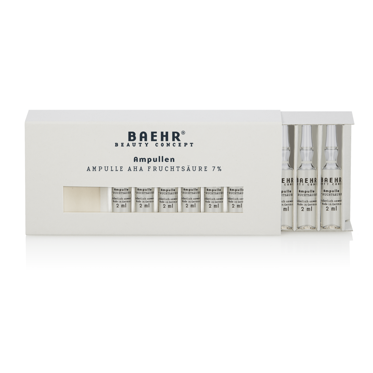 BAEHR beauty concept Ampulle Ampulle AHA Fruchtsäure 7%, 10x2ml, Umkarton offen