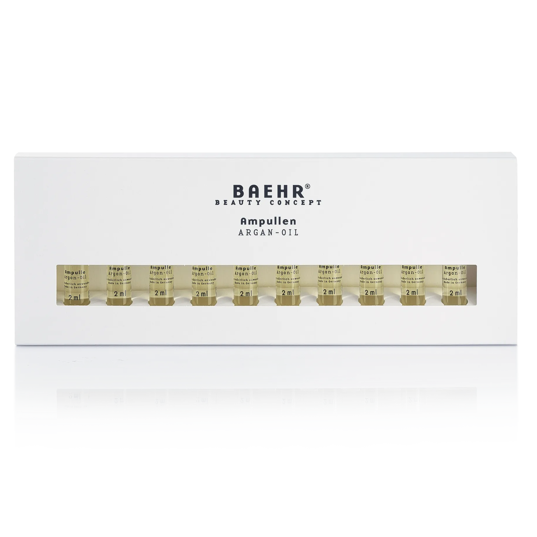 BAEHR beauty concept Ampulle Argan-Oil – für mehr Geschmeidigkeit und Schutz, 10x2ml, Umkarton geschlossen