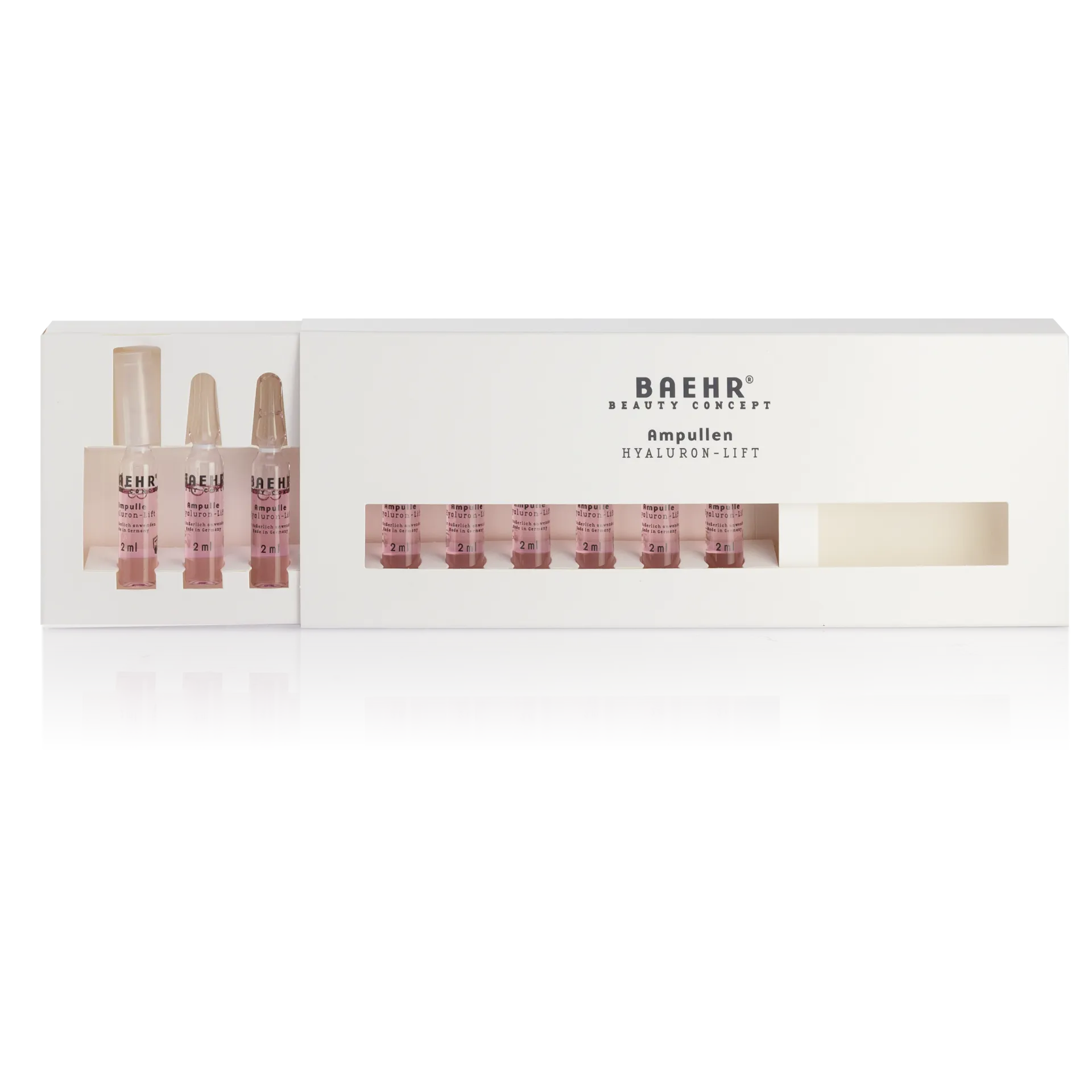 BAEHR beauty concept Ampulle Hyaluron Lift – Feuchtigkeits Boost & Glättung, 10x2ml, Umkarton offen