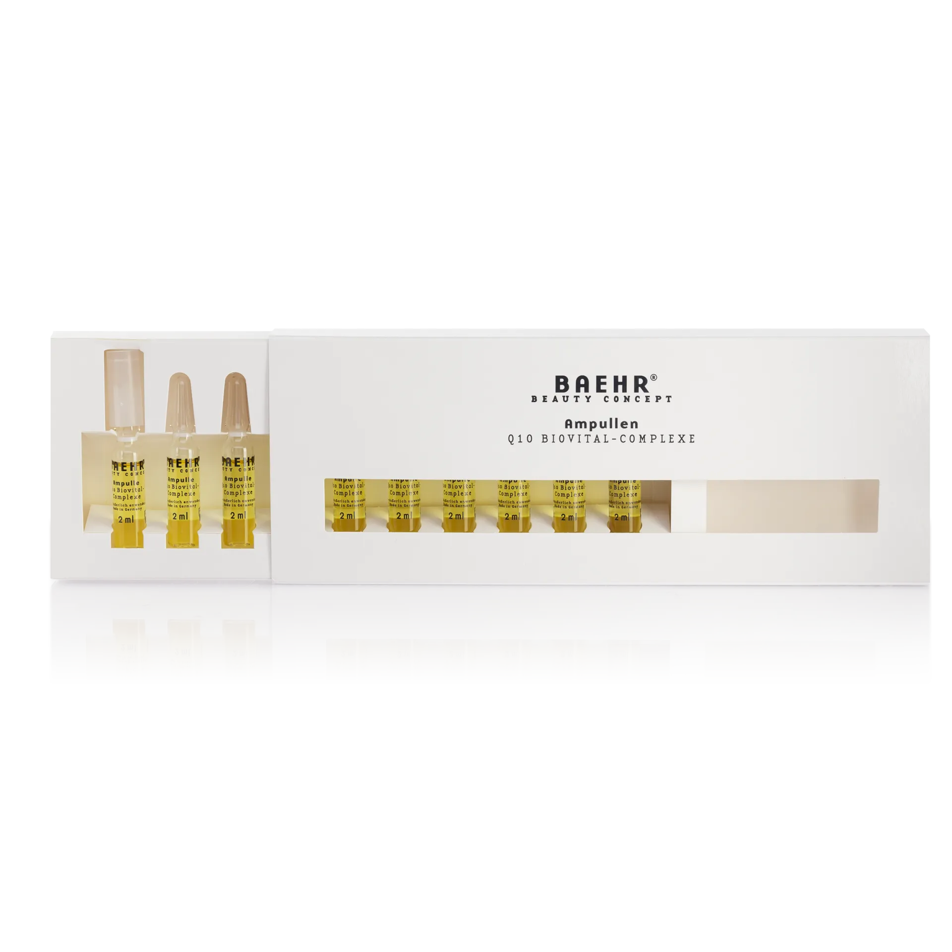 BAEHR beauty concept Ampulle Q10 Biovital-Complexe – für anspruchsvolle Haut, 10x2ml, Umkarton offen