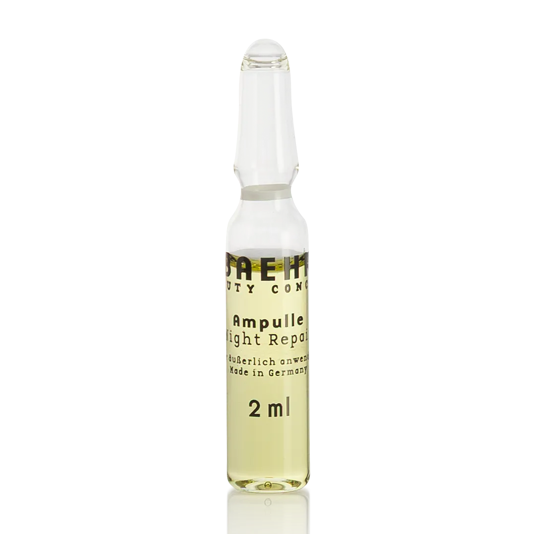 BAEHR beauty concept Ampullen Night Repair – für ein frisches Hautbild am Morgen, 10x2ml, Einzelampulle