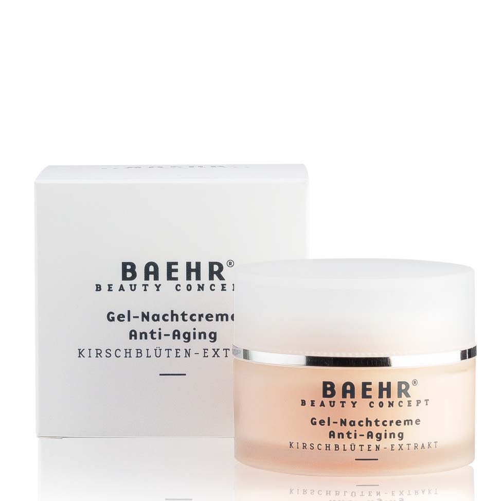 BAEHR beauty concept Gel-Nachtcreme - Anti-Aging, 50ml, Tiegel und Umkarton