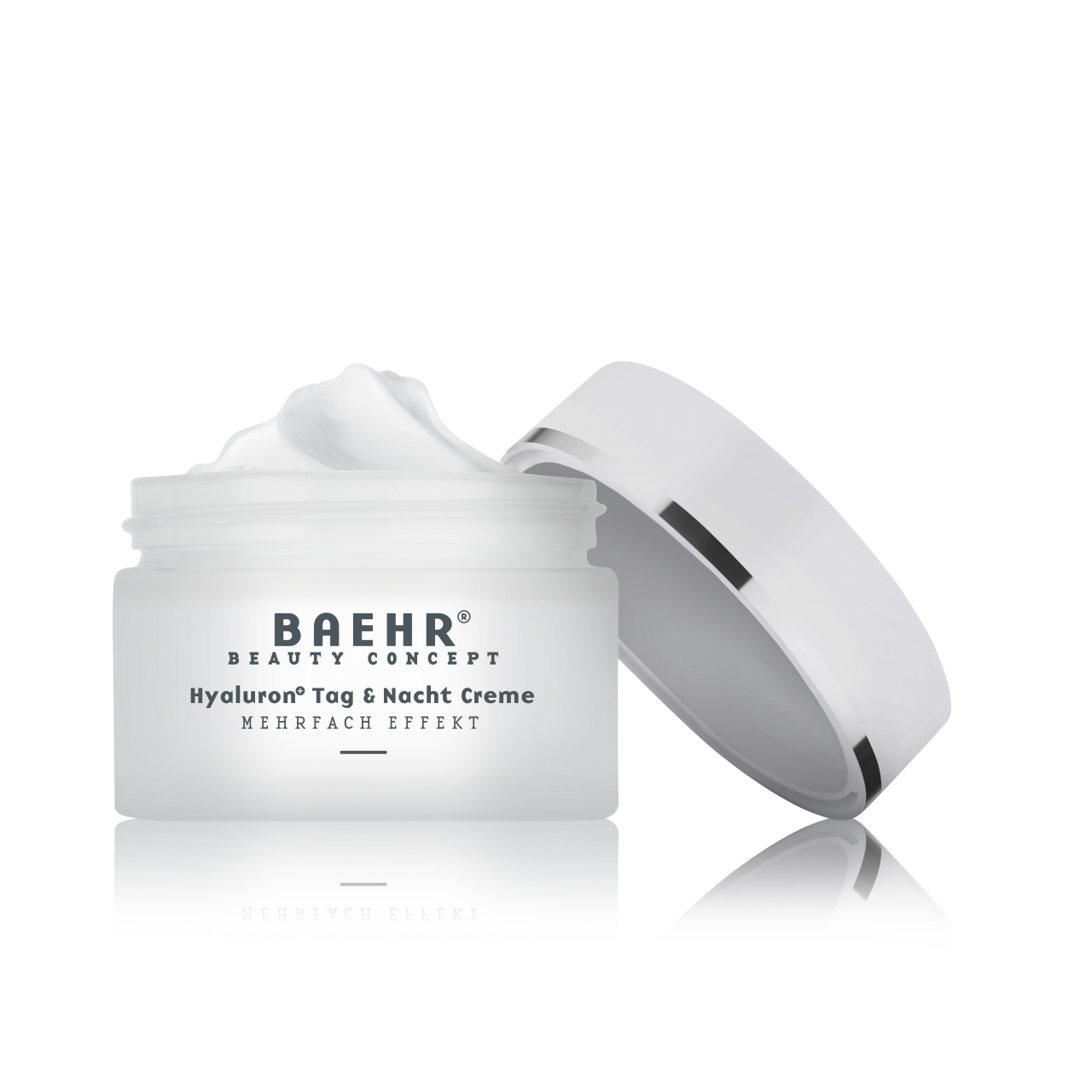 BAEHR beauty concept - Hyaluron+ Tag & Nacht-Creme, 50ml, Tiegel offen mit Deckel