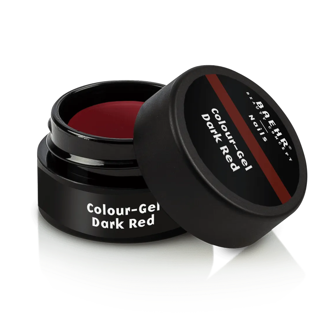 BAEHR BEAUTY CONCEPT - NAILS Colour-Gel - dark red – UV-/LED-Gel für Nagelmodellage, 5ml, Dose offen
