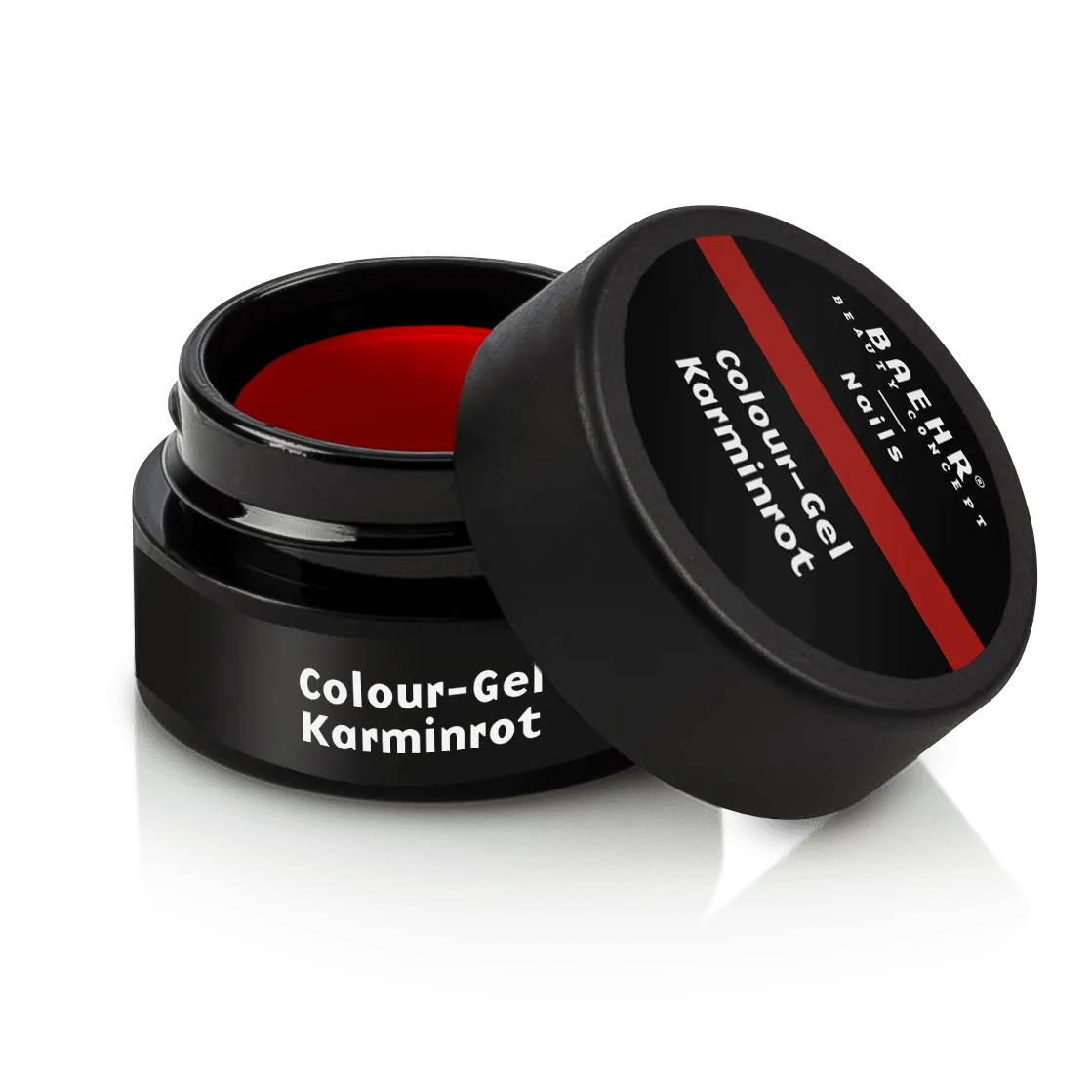 BAEHR BEAUTY CONCEPT - NAILS Colour-Gel - karminrot – UV-/LED-Gel für Nagelmodellage, 5ml, Dose offen