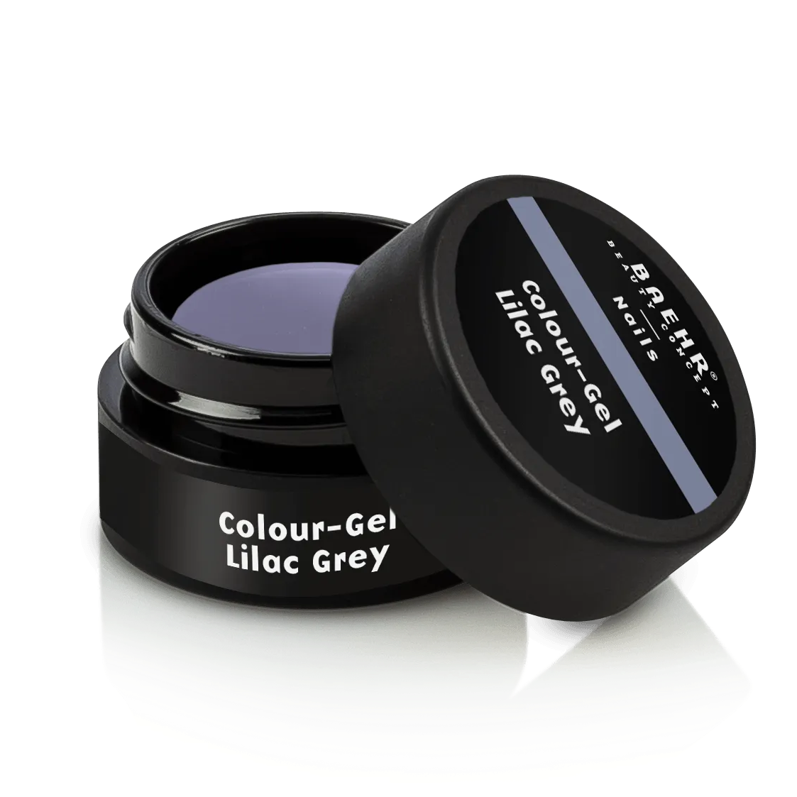 BAEHR BEAUTY CONCEPT - NAILS Colour-Gel - lilac grey – UV-/LED-Gel für Nagelmodellage, 5ml, Dose offen