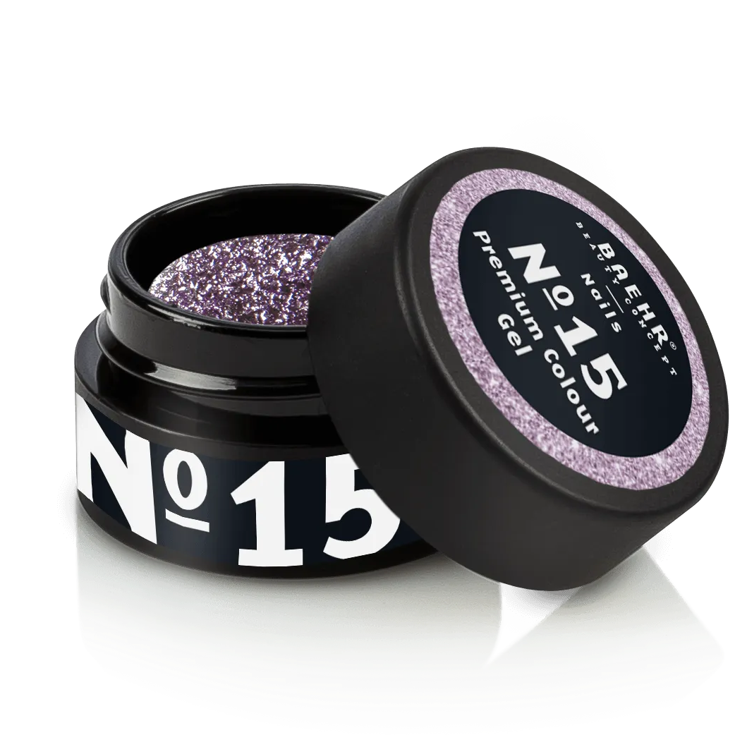 BAEHR BEAUTY CONCEPT - NAILS Premium Gel No. 15 – hochpigmentierte Nailfarbe, 5ml, Dose offen