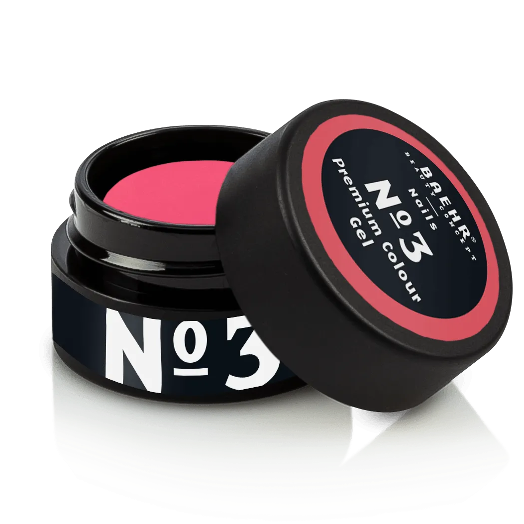 BAEHR BEAUTY CONCEPT - NAILS Premium Gel No. 3 – hochpigmentierte Nailfarbe, 5ml, Dose offen