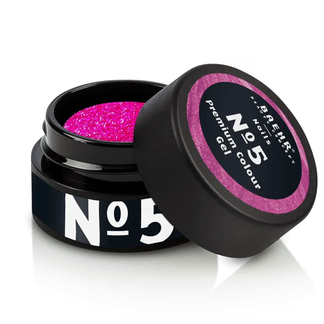 BAEHR BEAUTY CONCEPT - NAILS Premium Gel No. 5 – hochpigmentierte Nailfarbe, 5ml, Dose offen