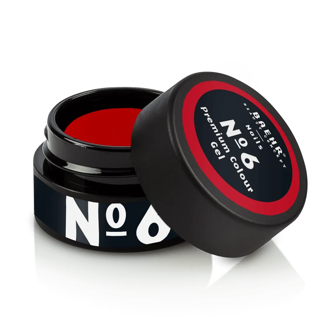 BAEHR BEAUTY CONCEPT - NAILS Premium Gel No. 6 – hochpigmentierte Nailfarbe, 5ml, Dose offen