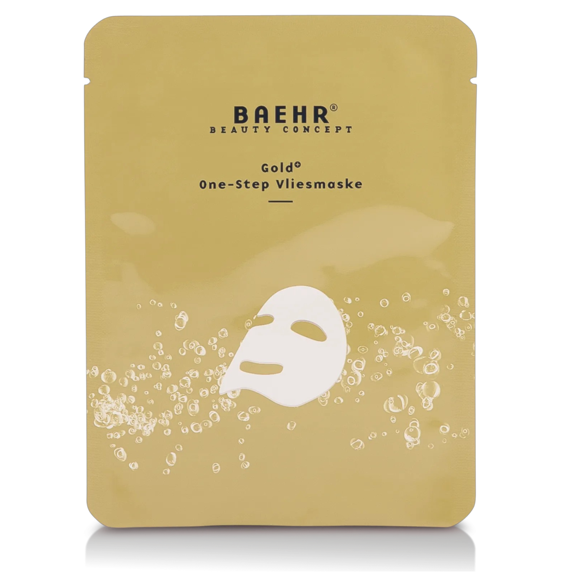 BAEHR Gold+ One-Step Vliesmaske – für einen strahlenden Glow, 10Stück, Einzelsachet
