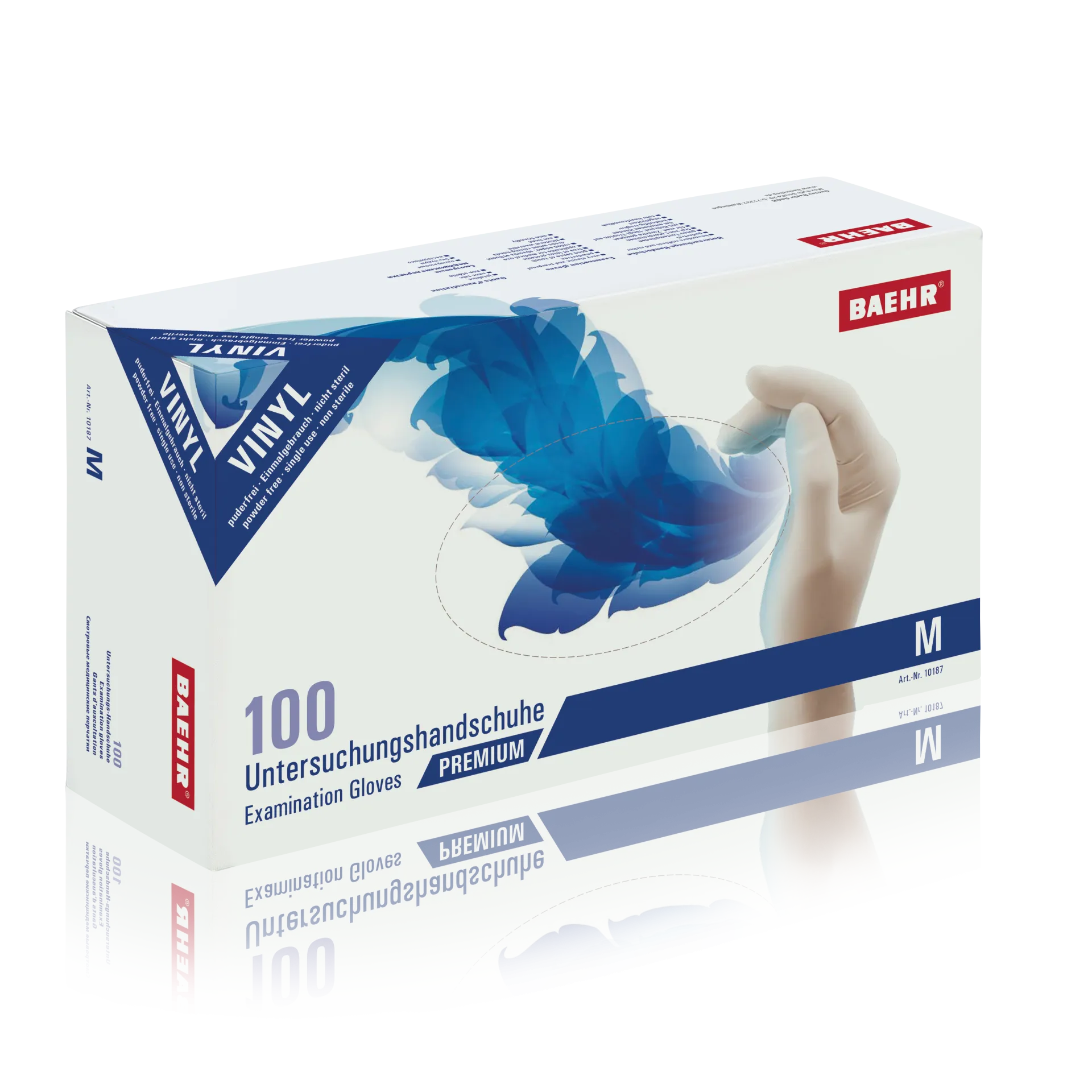 BAEHR Handschuhe Vinyl Größe M, 100stk, Umkarton