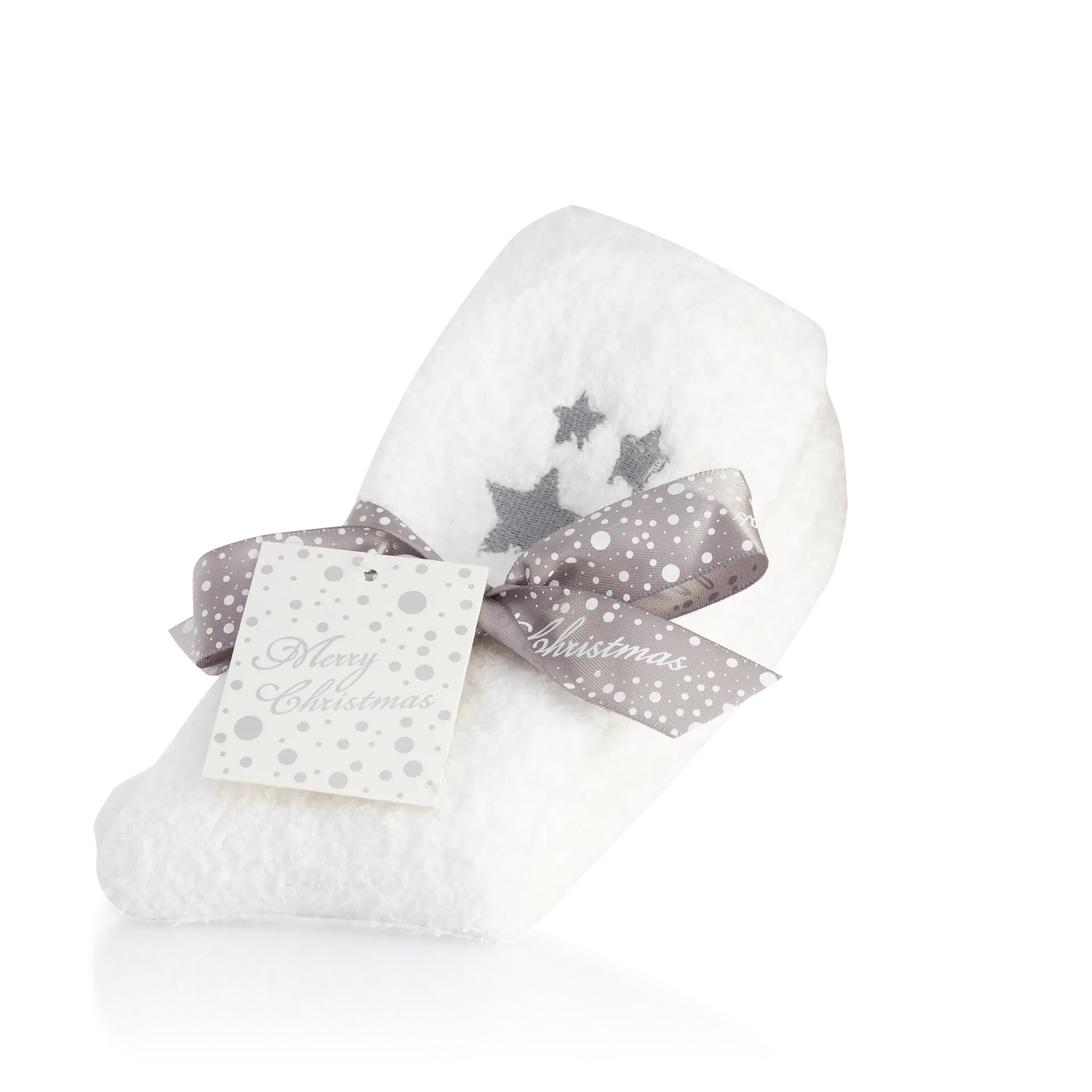 BAEHR Kuschelsocken weiß mit Schleife und Stickerei, 1Paar, gefaltet