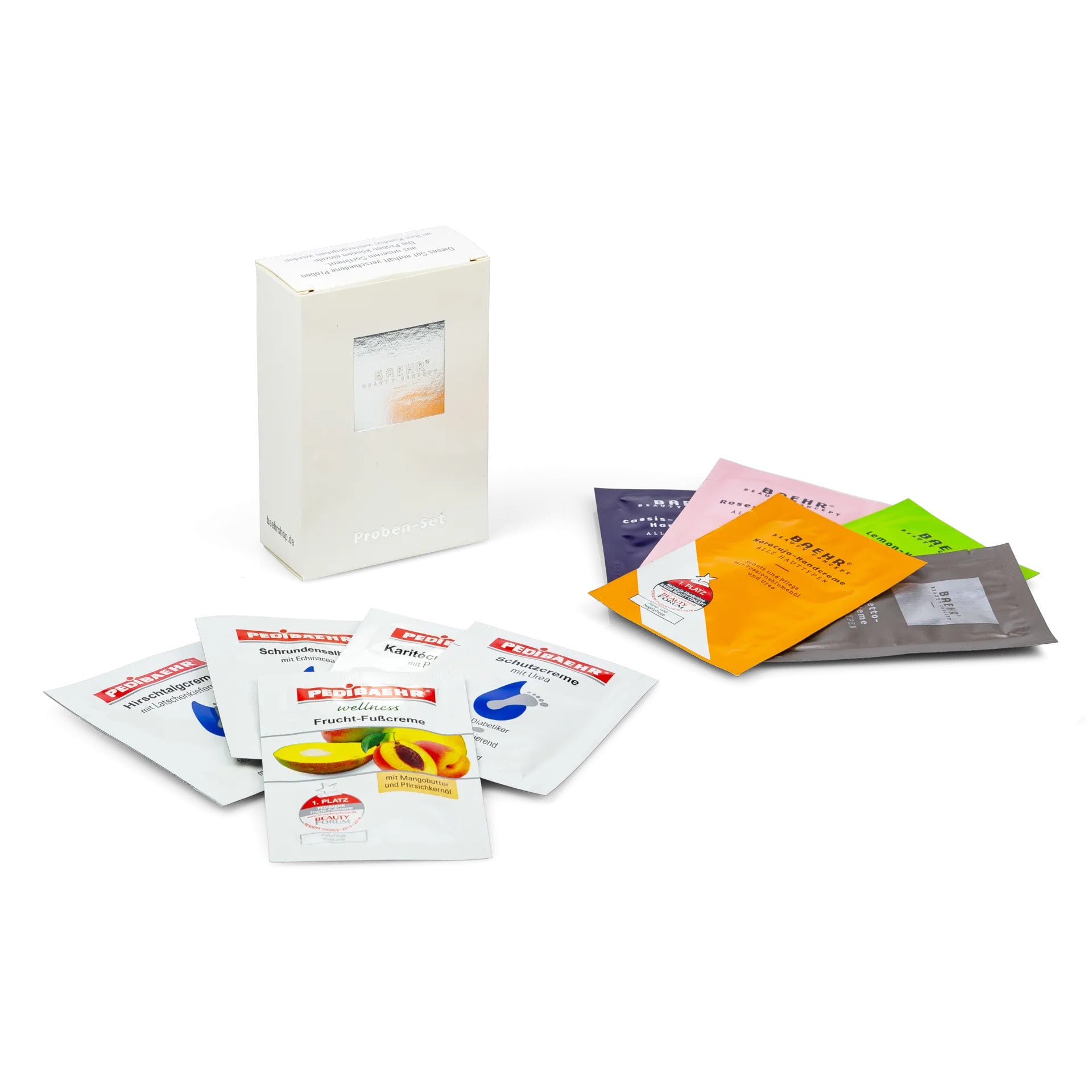 BAEHR Probensortiment – Hand und Fuß, 10x2ml, Sachets und Umkarton