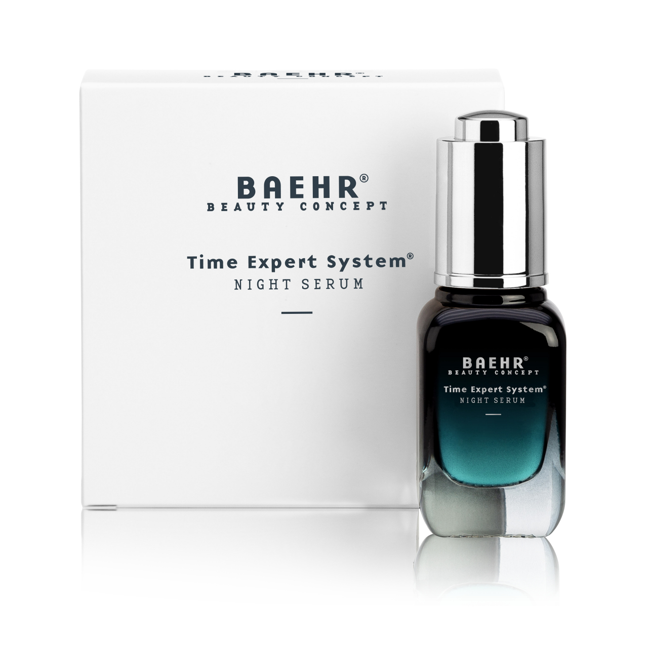 BAEHR Time Expert System - Night Serum, 15ml, Flacon und Umverpackung