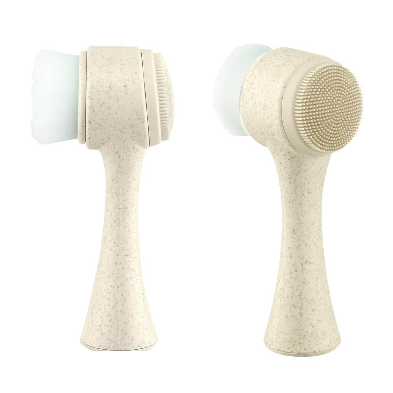 BDR MEDICAL BEAUTY 2-in-1 Cleansing & Peeling Brush – Mikrofaser-Bürstenaufsatz und Silikon-Peelingpad macht diese Reinigungsbürste zu einem echten Multitalent, 1St., Aufsatz