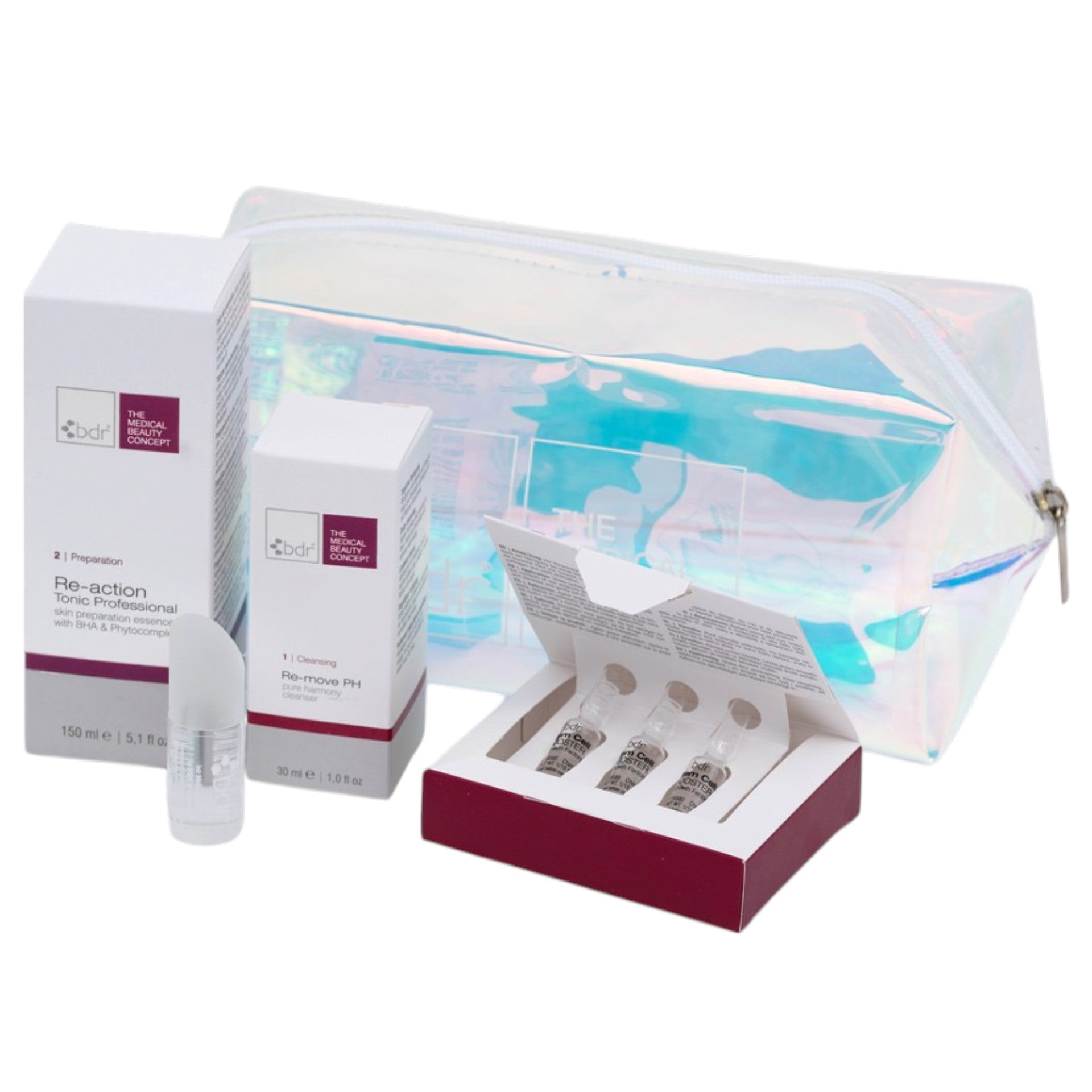 BDR MEDICAL BEAUTY Back to Routine Set – mit Re-move & Stem Cell Booster, -, Einzelprodukte Umkarton und Kosmetiktasche