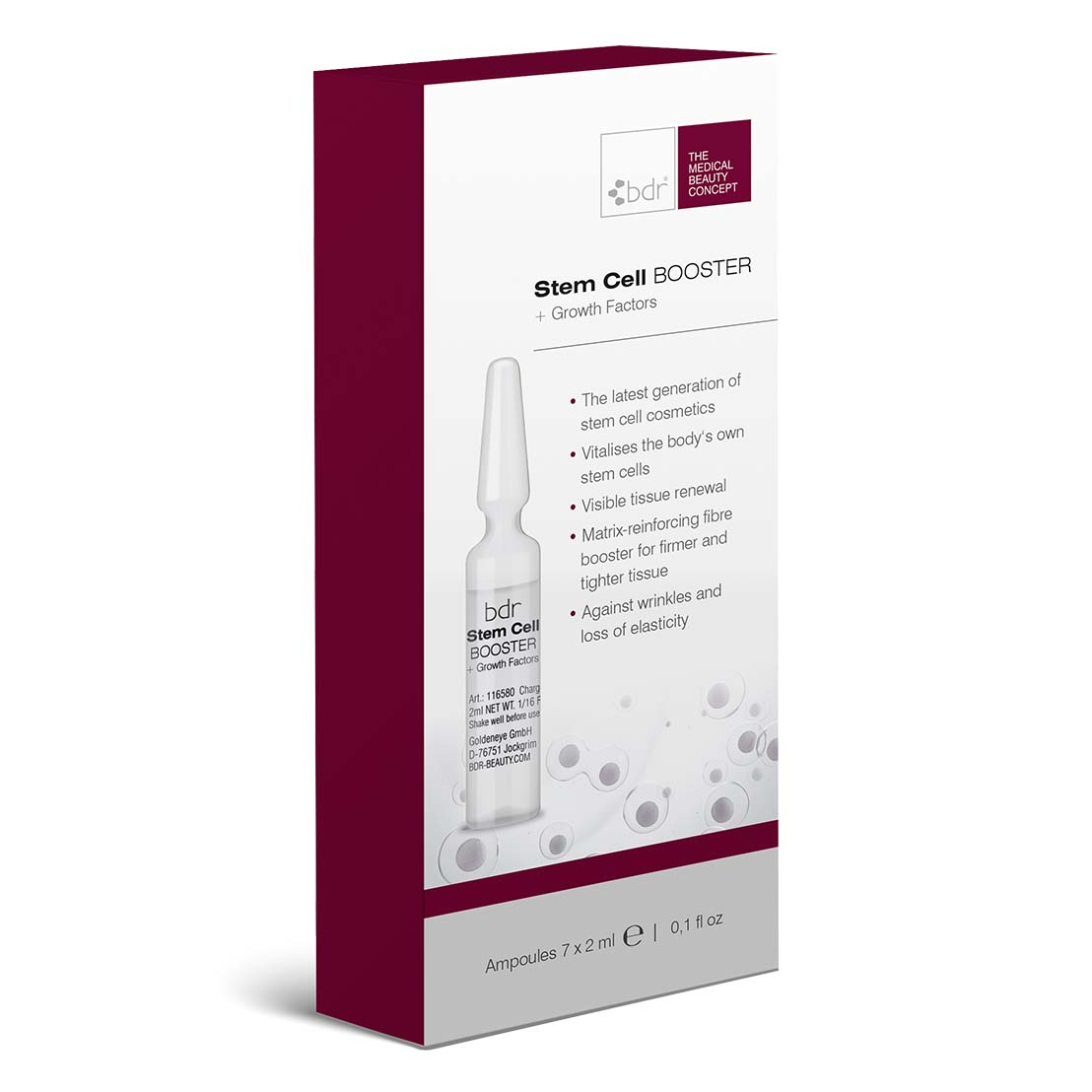 BDR MEDICAL BEAUTY bdr Stem Cell BOOSTER – Intensiv-Booster für geschwächte Hautstrukturen, 7 x 2 ml
