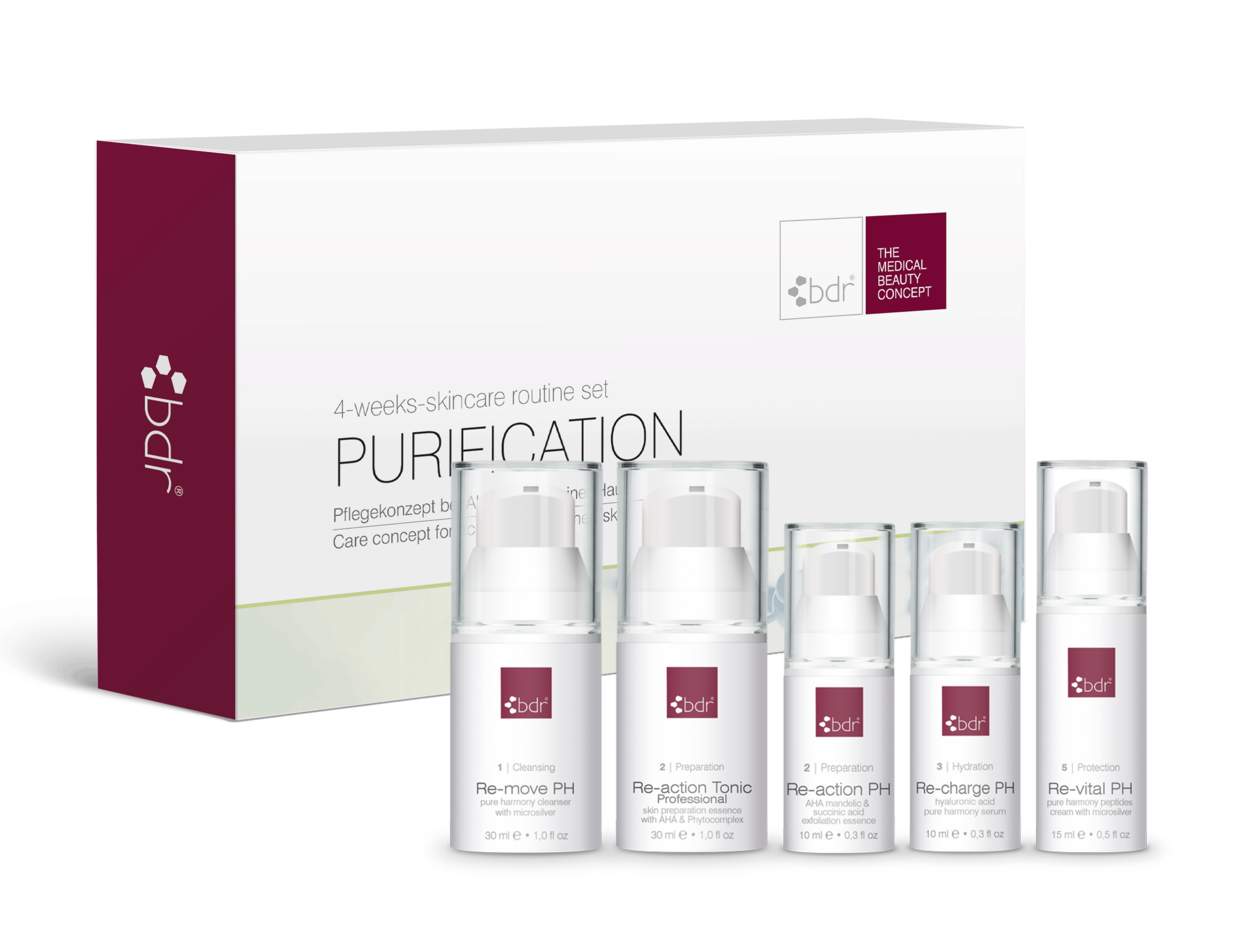 BDR MEDICAL BEAUTY purification Reisegrößen Set, -, Umkarton und Einzelprodukte