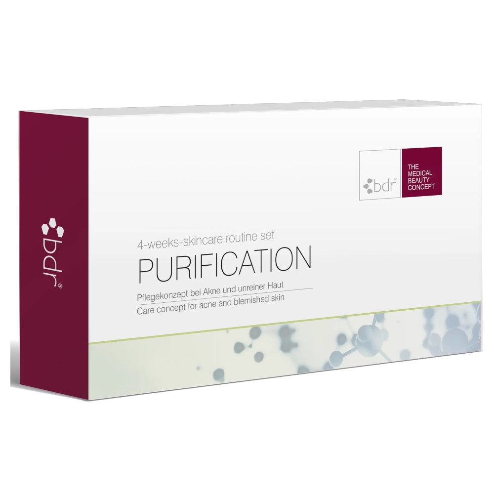 BDR MEDICAL BEAUTY purification Reisegrößen Set – Wer mit unreiner Haut kämpft und bisher keine Lösung gefunden hat, findet im bdr purification Reisegrößen Set eine professionelle, wirkstoffbasierte Pflege mit sichtbarem Ergebnis., 95ml, Box