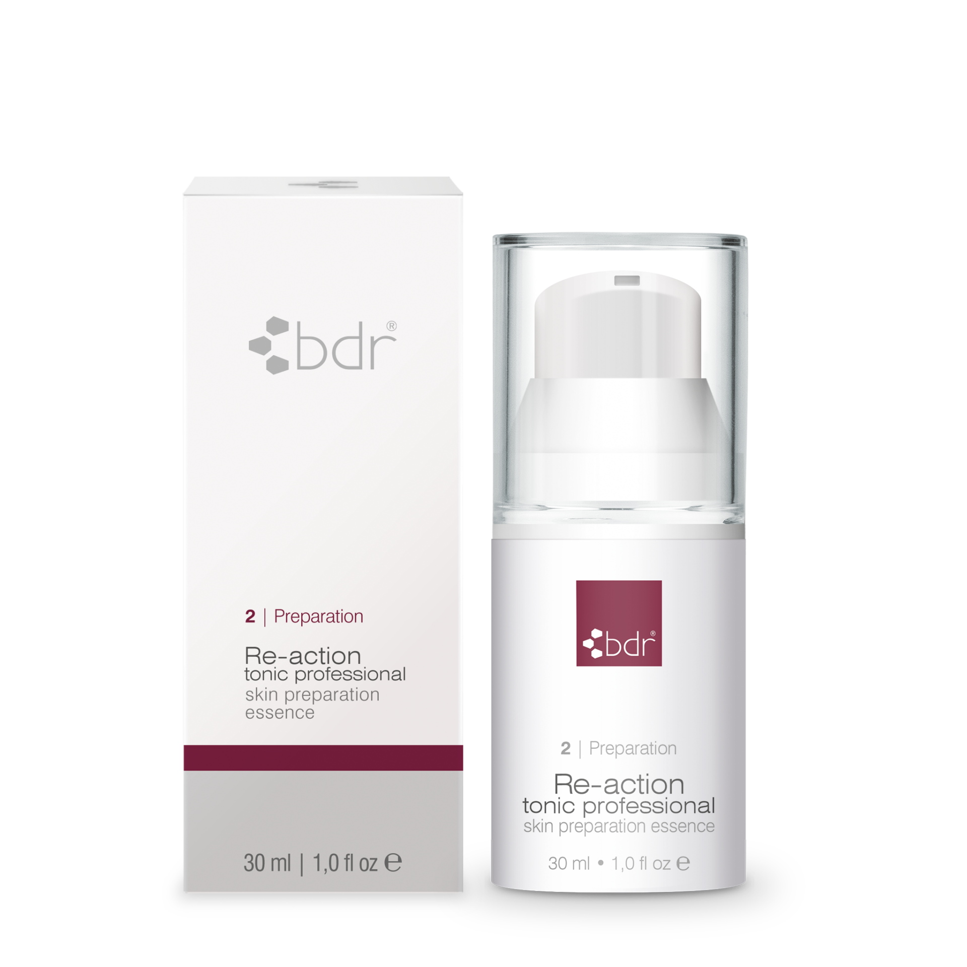 BDR MEDICAL BEAUTY Re-action Tonic – Pflegebooster für ein klareres Hautbild und optimale Vorbereitung auf bdr Seren., 30ml, mit Schachtel