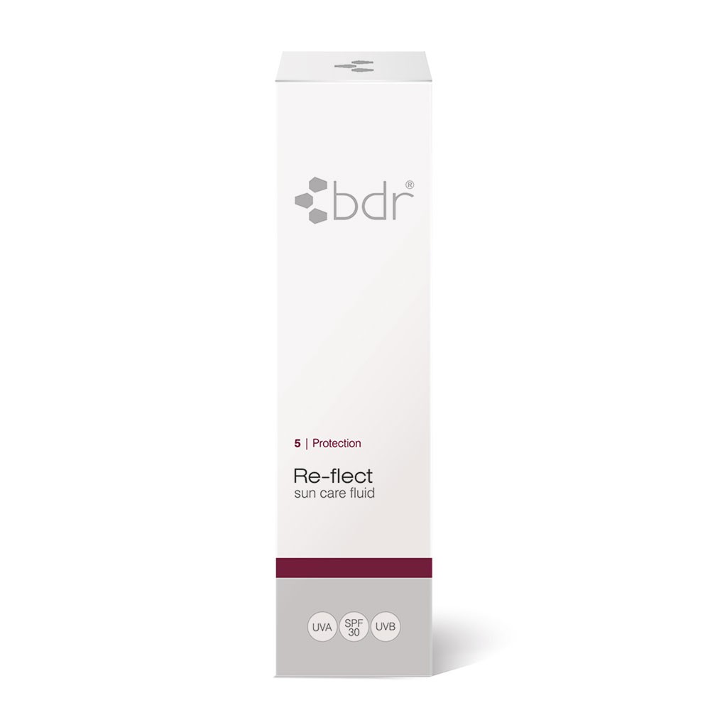 BDR MEDICAL BEAUTY Re-flect Sonnenschutzfluid LSF30 – schützt Deine Haut nicht nur zuverlässig vor UVA- und UVB-Strahlen, sondern pflegt sie gleichzeitig mit entzündungshemmenden und beruhigenden Wirkstoffen, 50ml, Schachtel