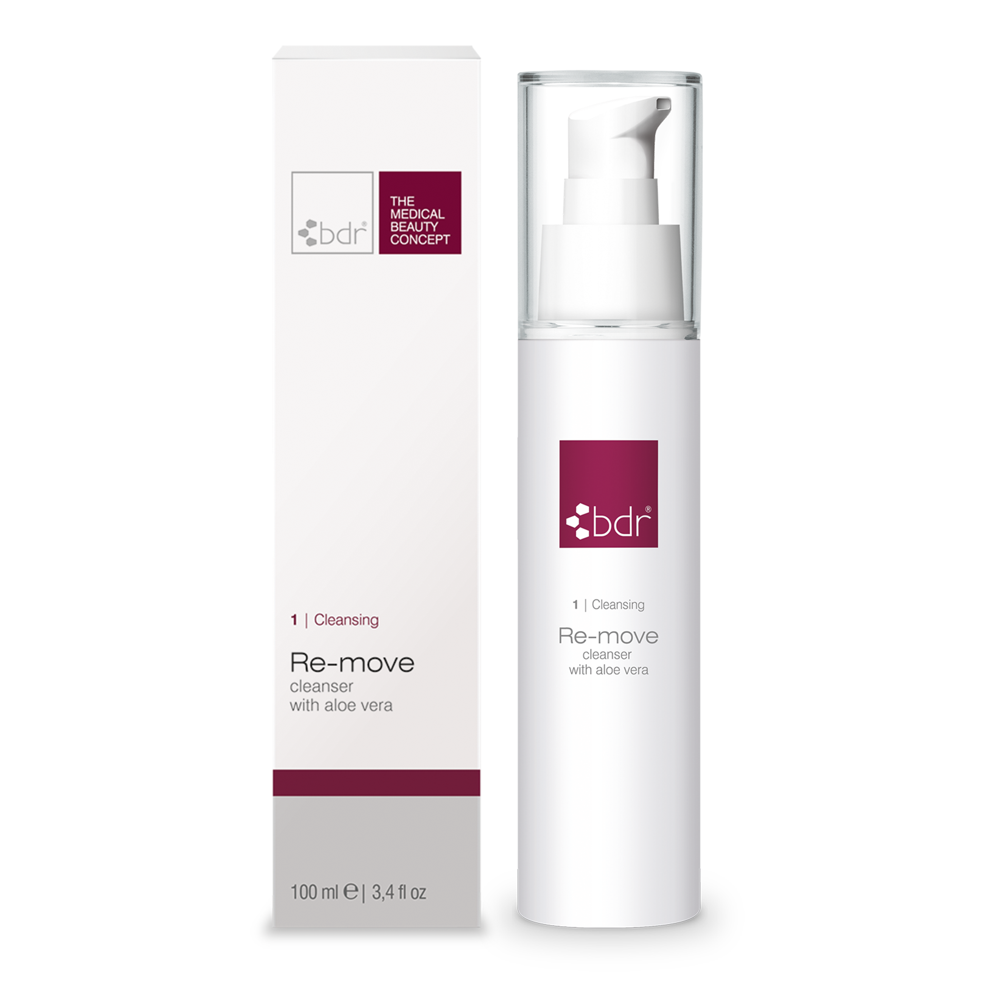 BDR MEDICAL BEAUTY Re-move – Reinigungsmilch , 100ml, Pumpspender und Umkarton