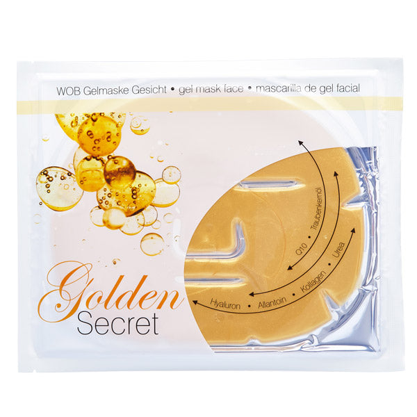 BDR MEDICAL BEAUTY WOB - Gelmasken Golden Secret – mit feuchtigkeitsspendendem Hyaluron, regenerierendem Vitamin E, beruhigender Aloe Vera und edlen Nano-Goldpartikeln unterstützen sie den Zellstoffwechsel und die körpereigene Kollagenproduktion., 3St.