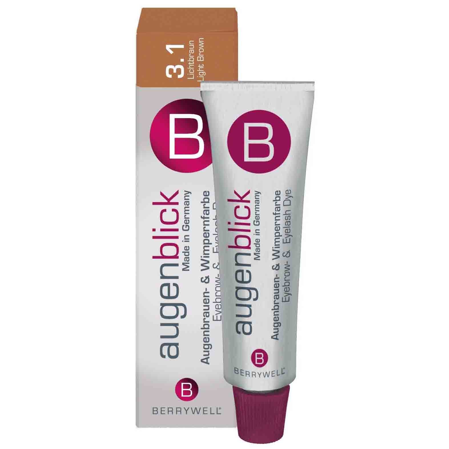 BERRYWELL Wimpernfarbe #3.1 lichtbraun, 15ml, Tube und Umkarton