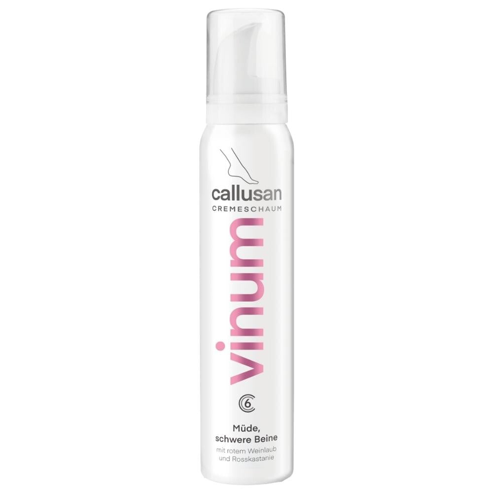 CALLUSAN Cremeschaum VINUM C6 – Belebende Pflege für die Beine, 125ml, Schaumspender