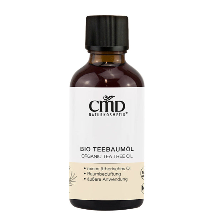 CMD NATURKOSMETIK Bio Teebaumöl – Das CMD Bio Teebaumöl wird kontrolliert biologisch angebaut. Sein breites Anwendungsspektrum macht es vielseitig einsetzbar., 50ml