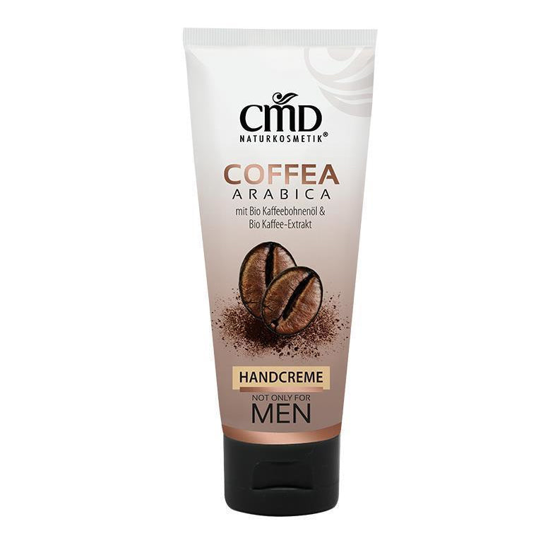CMD NATURKOSMETIK Coffea Arabica Handcreme – schnell einziehende, feuchtigkeitsspendende Handcreme mit aromatischem Kaffeeduft, 75ml