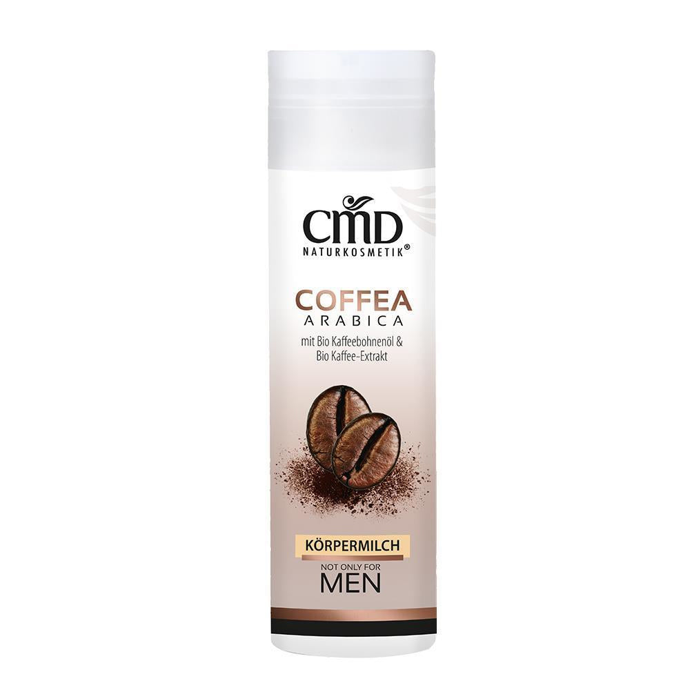 CMD NATURKOSMETIK Coffea Arabica Körpermilch – Die leichte Textur pflegt Deine Haut intensiv, spendet Feuchtigkeit und hinterlässt ein seidiges Hautgefühl ohne zu fetten., 200ml