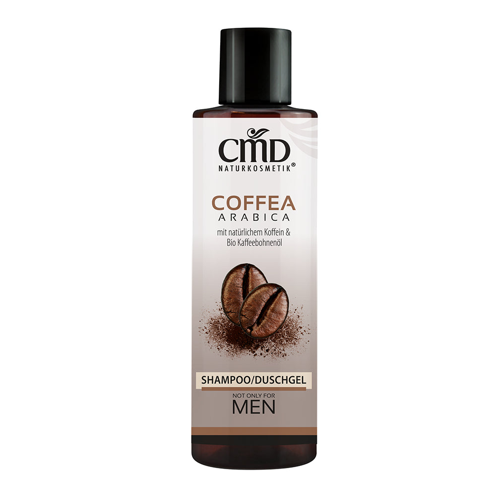 CMD NATURKOSMETIK Coffea Arabica Shampoo/Duschgel – für feines, glanzloses Haar, 200ml