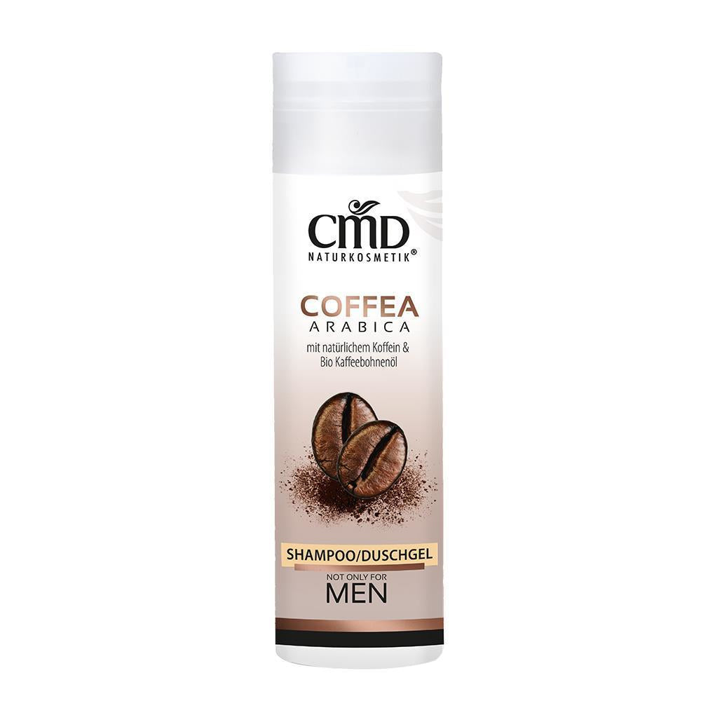 CMD NATURKOSMETIK Coffea Arabica Shampoo/Duschgel – 2 in 1 reinigt Haut und Haar schonend mit wertvollem Bio Kaffeebohnenöl und Bio Kaffee-Extrakt aus gerösteten Arabica Kaffeebohnen, 200ml