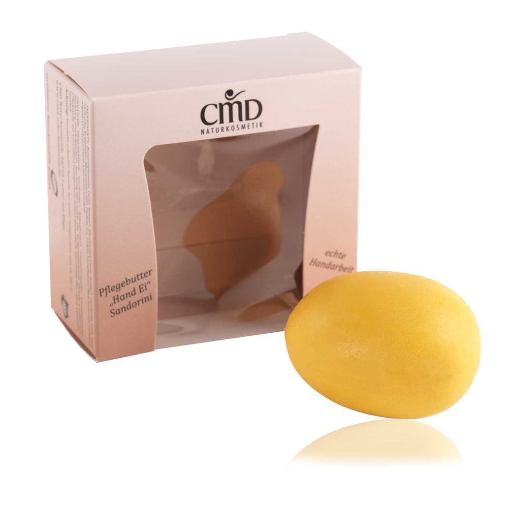 CMD NATURKOSMETIK Pflegebutter Hand Ei Sanddorn – pflegt die Haut intensiv und macht sie samtig weich., 55gr.