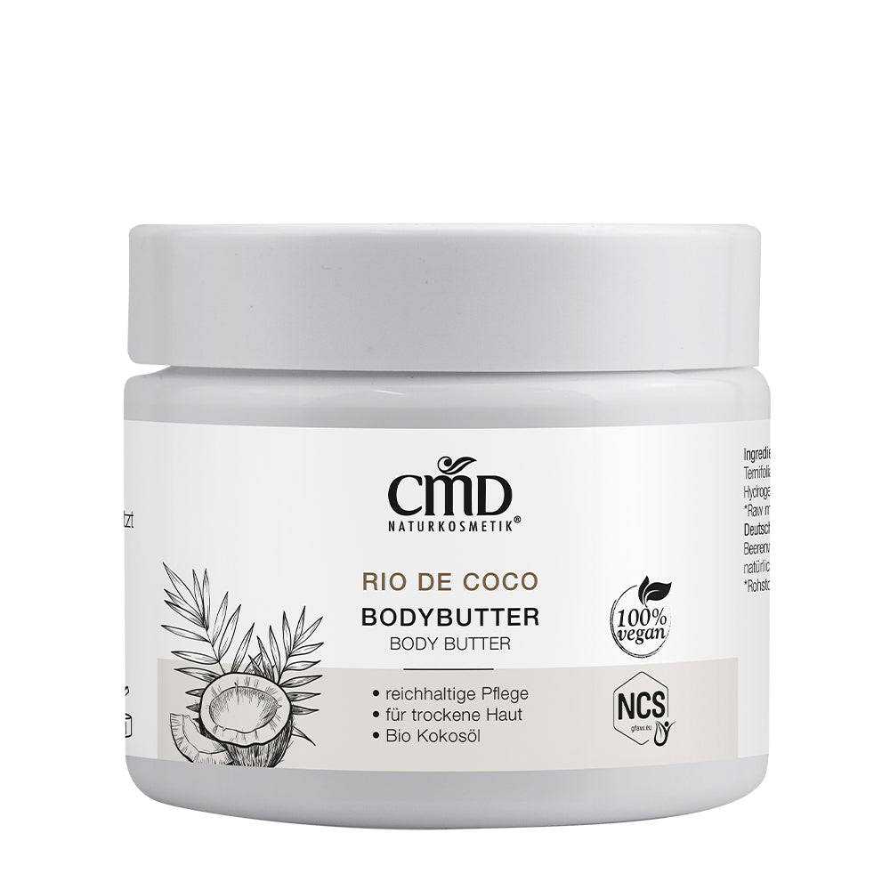 CMD NATURKOSMETIK Rio de Coco Bodybutter – verwöhnt Deine Haut mit einer zartschmelzenden, intensiven Pflege und einem Hauch Exotic., 100ml
