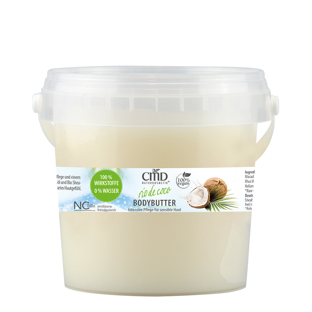 CMD NATURKOSMETIK Rio de Coco Bodybutter – schützt Deine Haut vor dem Austrocknen und schenkt ein seidig-zartes Hautgefühl., 500ml
